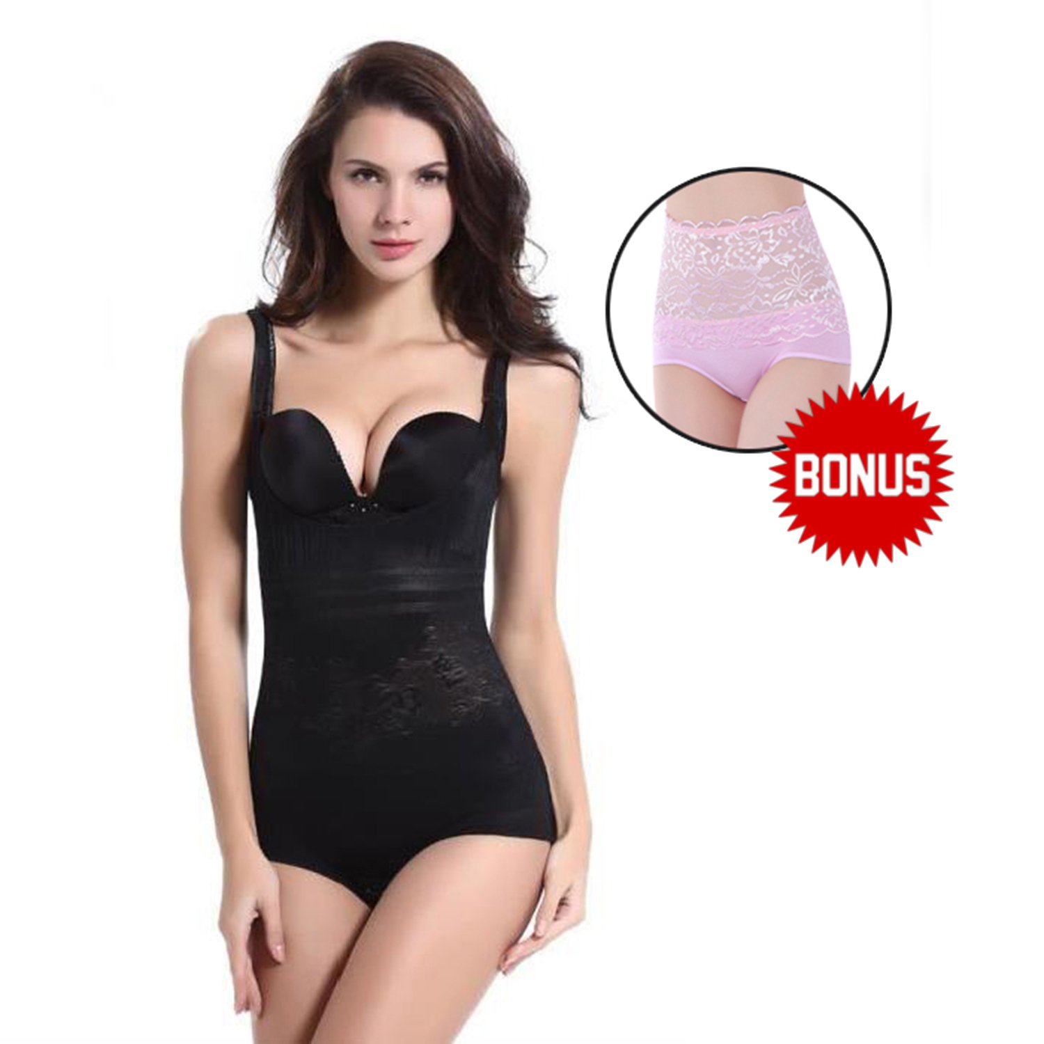 Women's Shapewear/Shaper BodySuit Body Briefer + Sexy High Waist Tummy  Control Panty for a Smooth Slimming Appearance.